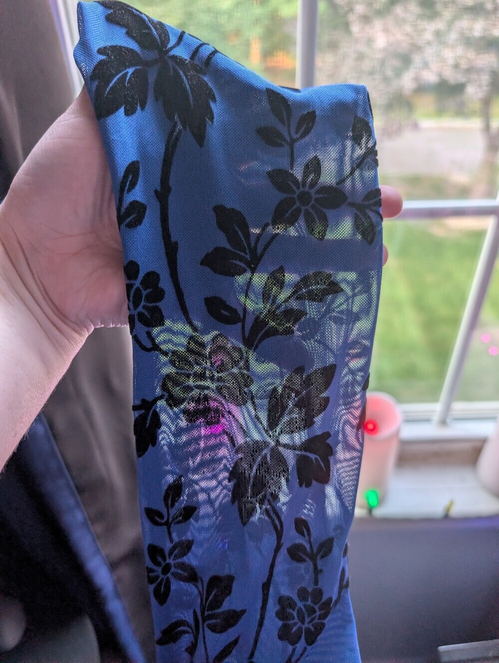 PRETTYGARDEN Royal Blue Floral Long Sleeve Maxi Dress Size M (EUC) - Picture 9 of 10